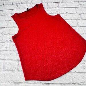 Banana Republic Factory Shimmer Red Tank Top Size Large Holiday Casual